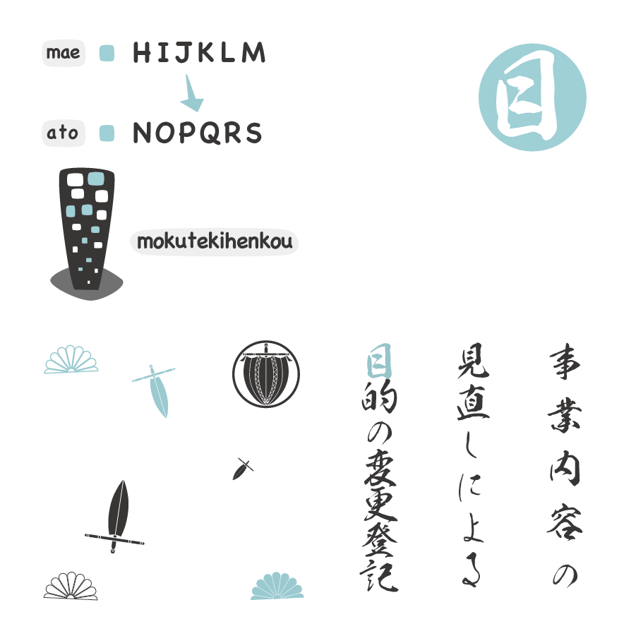 商業登記の目的の変更に関する画像